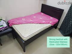 Double bed with Medicated mattress