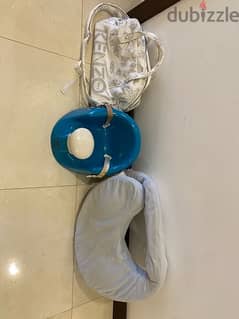 kenzo bag, feeding chair & pillow
