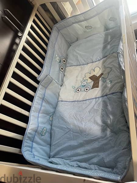 bby crib with mattress and duvet 1