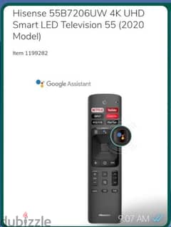 looking for this remote Hisense B7206 UW 4K UHD SMART LED TV 0