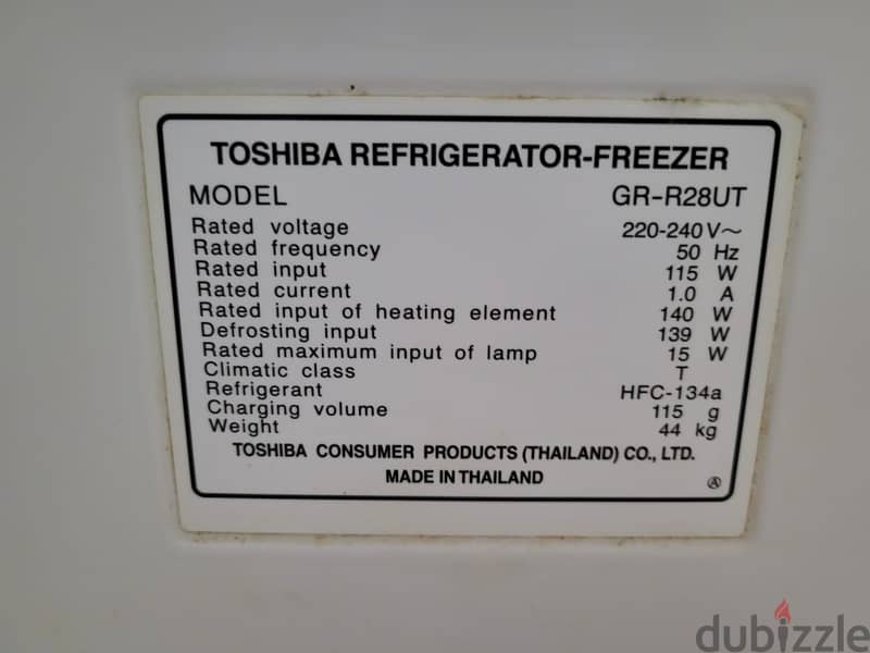 Toshiba GR-R28UT Refrigerator:Affordable and GREAT CONDITION 1