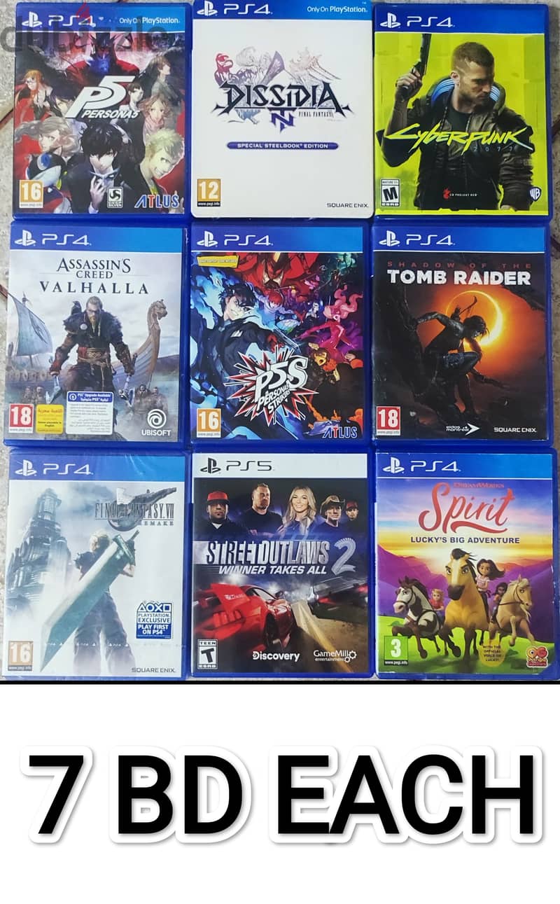 Ps4 games Excellent Condition ps5 Compatable for playstation 3