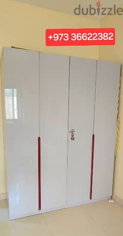 4-door wardrobe cupboard with mirror in-built for sale