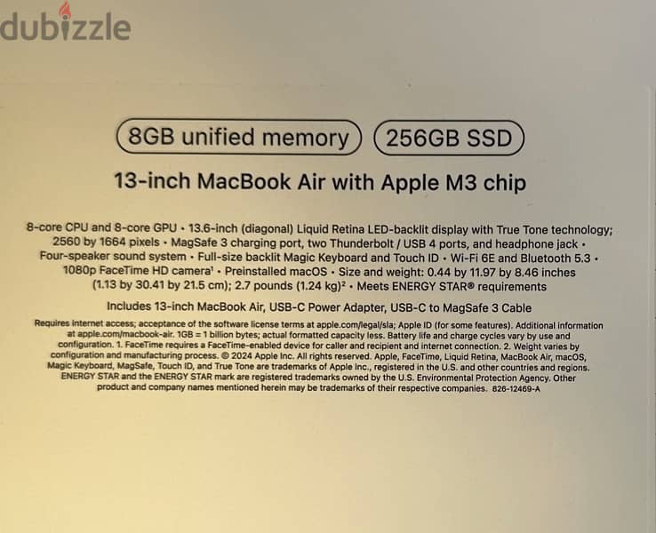 M3 MacBook Air 13” 256 GB  for Sale - Brand New sealed Box 0