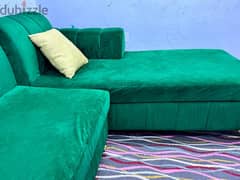 IKEA Green Color L shape sofa with center table available for sale