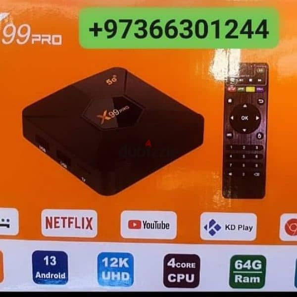 Android tv box with one year subscription  free home delivery 0