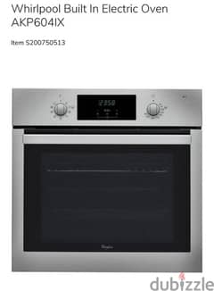 Built in Whirlpool electric oven 60 cm