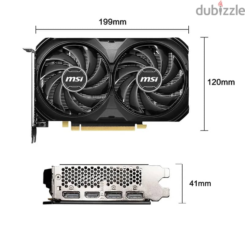 MSI GeForce RTX 4060 8GB Graphics Card 2xFan Ventus 2