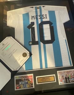 authentic messi signed kit with certificate