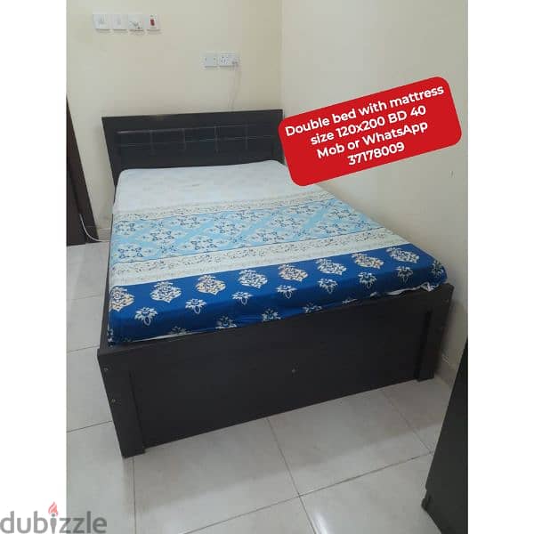King size Bed with mattress and other household items sale for sale 3