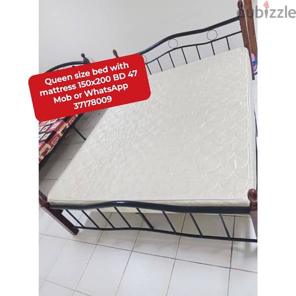 King size Bed with mattress and other household items sale for sale 12
