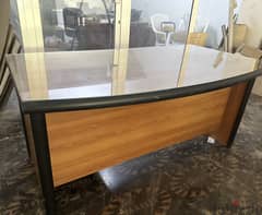 GLASS TOP OFFICE TABLE