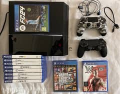 PS4 + 2 controllers + FC24 + GTA5 & 10 other games