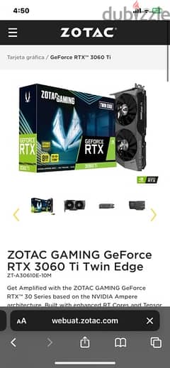 Zotac GPU 8 Gb in perfect condition