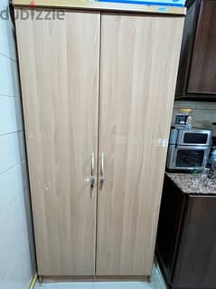 2 Door wooden cupboard and Table