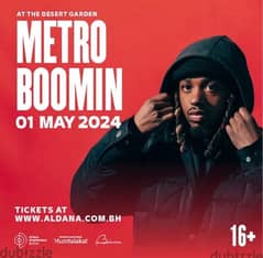 2 Tickets Metro Boomin Wednesday 25bd each 0