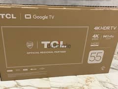 *NEW TCL 55" 4K LED HDR GOOGLE TV WITH DOLBY AUDIO*