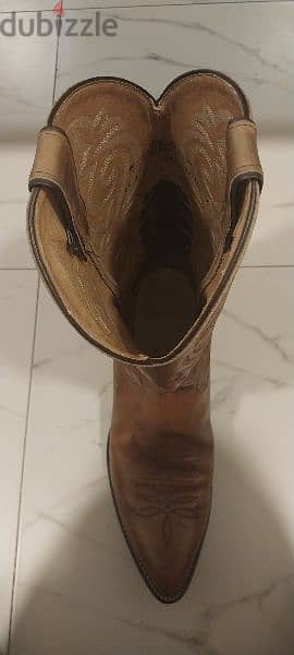 JUSTIN mens leather Cowboy boots - USA Size 12D - Tan colour 9