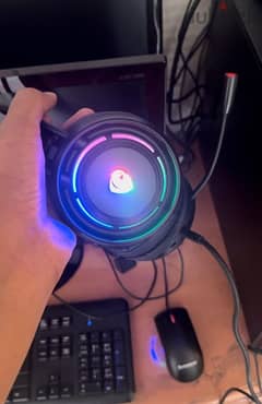 gaming headphone with rgb light for sale not used new