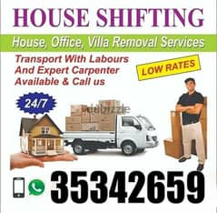 Room Shifting Furniture Shifting House Moving  Call Whats App 35142724