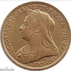 Gold coin 8 gram for sell Queen Victoria Sovereign