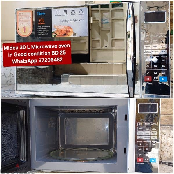 microwave ovenn cooking range and other items for sale with Delivery 15