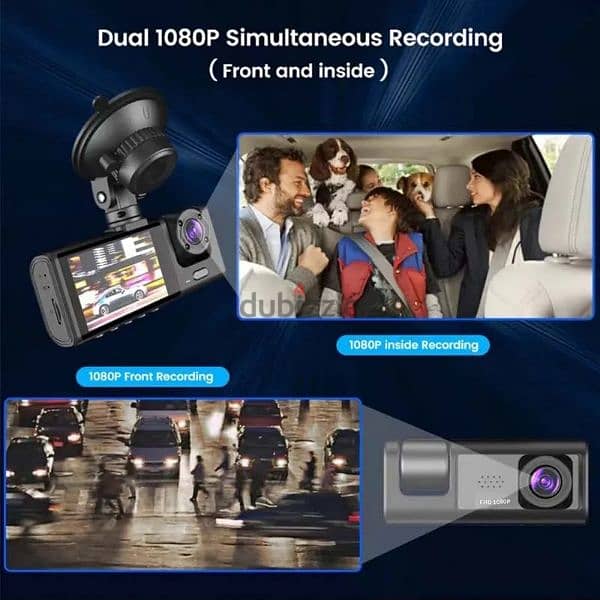 Car Dash Camera , Night Vision Loop Camera ,Video 1080 p , 2 Camera 4