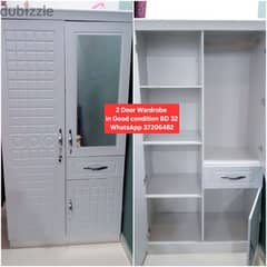 White 2 door wardrobe and other items for sale with Delivery 0