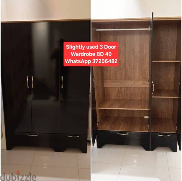 White 2 door wardrobe and other items for sale with Delivery 1