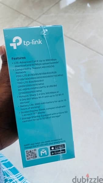 tp-link LTE brand new with cover not open. battery 3000mAh 15hrs use 1