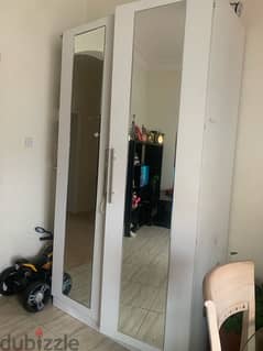 wardrobe barely used clean with two large mirrors