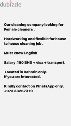 Housekeeping , house Helper, Female Jobs