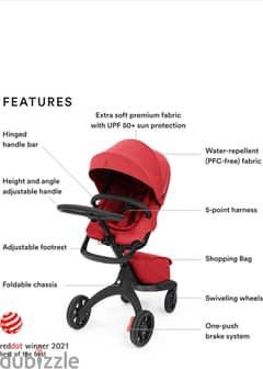 Stokke Xplory Baby Stroller, Red color, excellent condition 0