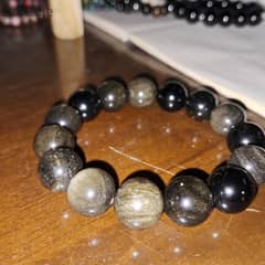 Golden sheen obsidian bracelet 0