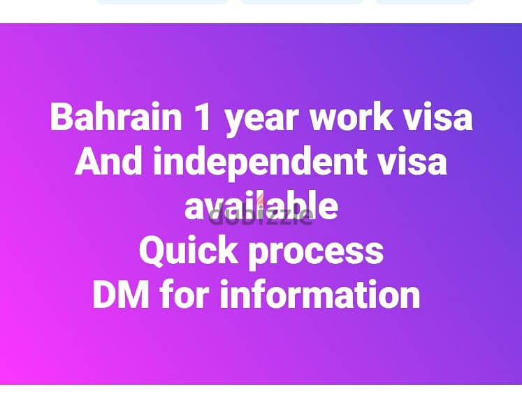 Bahrain independent visa. working visa. azad visa. investor visa wife 1