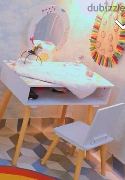 kid’s kitchen  ikea with dressing  table & chair 1