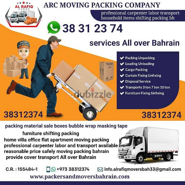 packer mover company in Bahrain 38312374 WhatsApp mobile 0