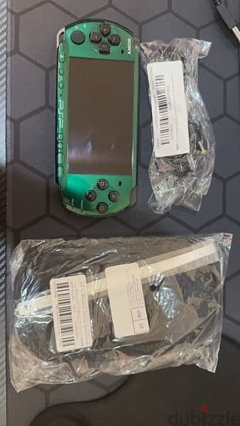 psp 3000 green,new battery new usb charger :  128gb hacked 4