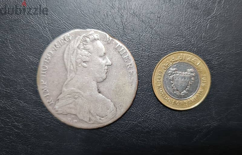 Old 1780 silver coin Austria Queen Maria Theresa 28 gram weight heavy 2