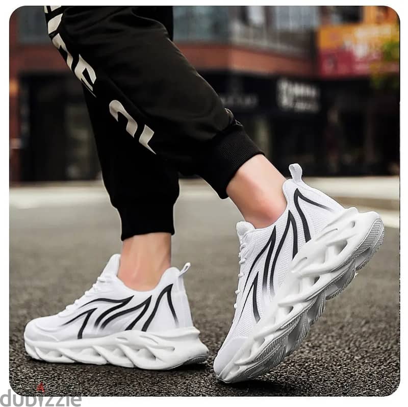 Shoes Men Flame Printed Sneakers Knit Athletic 7