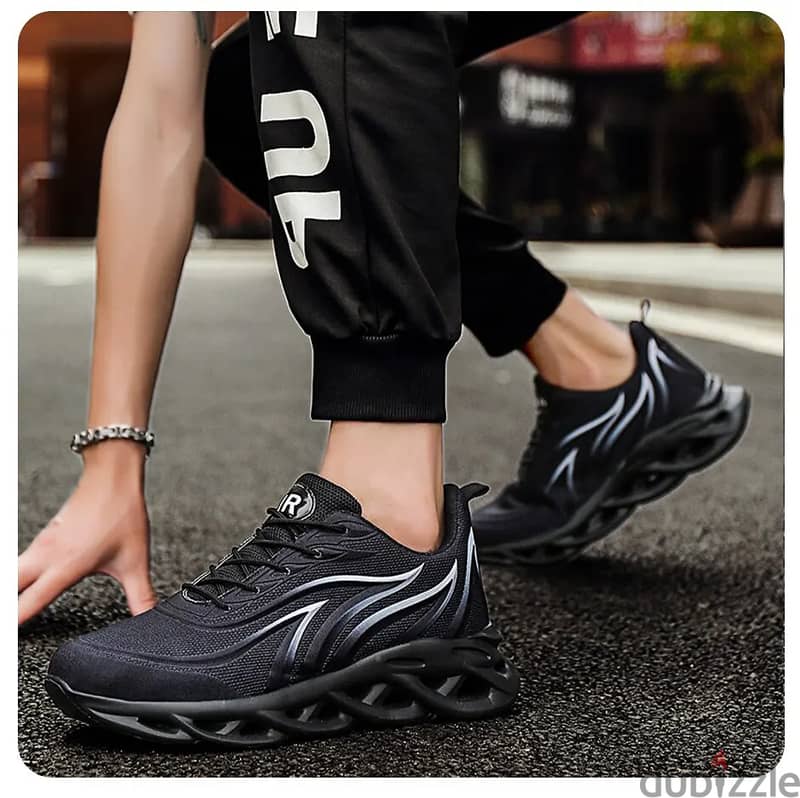 Shoes Men Flame Printed Sneakers Knit Athletic 9
