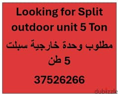 looking for used outdoor split units 5-6 Tons