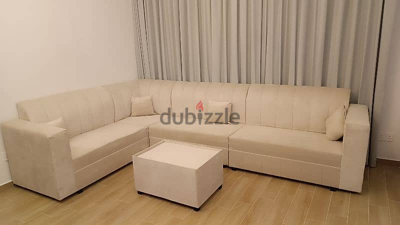 7 Seater L type Sofa with table 2