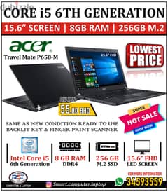 ACER Core i5 6th Generation Laptop 15.6" LED 8GB RAM+256GB (55BD ONLY) 0