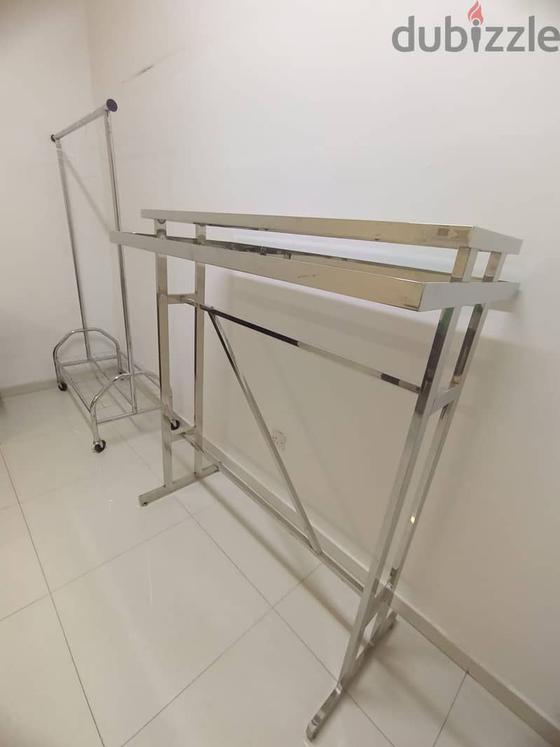 Brand New Stainless Steel 6 Way Garments Hanging System Display Rack 4