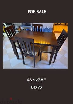 4 seater dining table with chairs