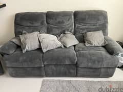 Seater Fabric Recliner Sofa