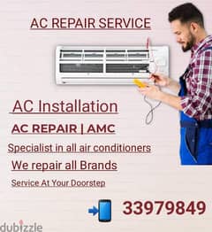 Unit ac service removing and fixing split ac