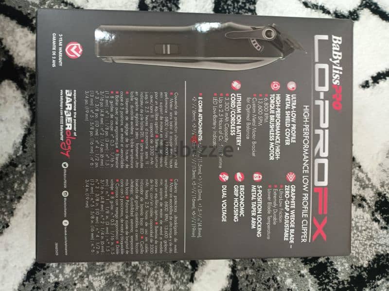 New BabylissPRO High Performance Low Profile Clipper Model Lo-ProFX825 1