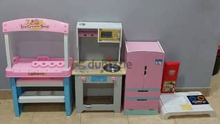 Girls Kitchen Set, Cabinet, Toy Organiser All for 5BD